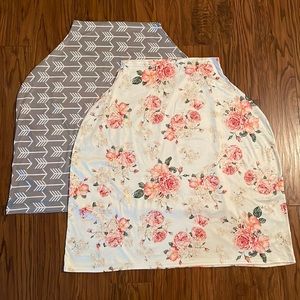 2/$10 EUC Pair of Nursing/Car seat Cover/Breastfeeding Scarves 5-in-1